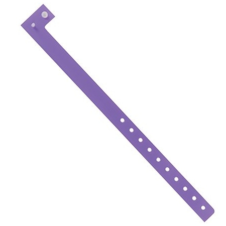 Bsc Preferred 3/4'' x 10'' Purple Plastic Wristbands, 500PK WR121PL